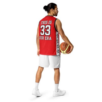 Our Era Basketball Top (Red & White) - Image 3
