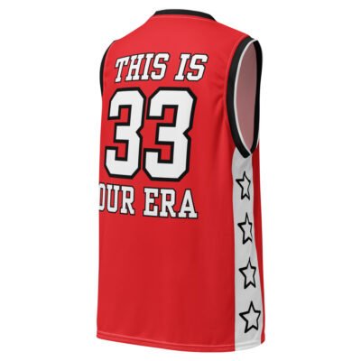 Our Era Basketball Top (Red & White) - Image 5