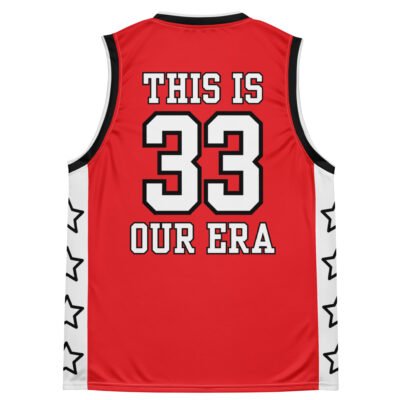 Our Era Basketball Top (Red & White) - Image 6