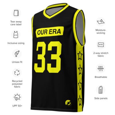 Our Era Basketball Top (Black & Yellow) - Image 7