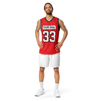 Our Era Basketball Top (Red & White) - Image 2