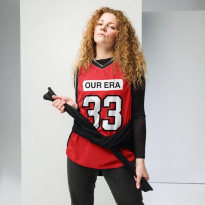Our Era Basketball Top (Red & White) - Image 4