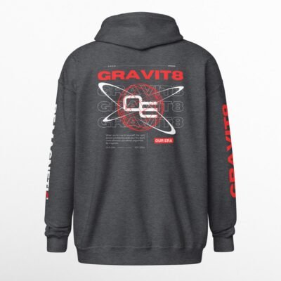 Gravit8 Heavy Zip Hoodie - Image 3