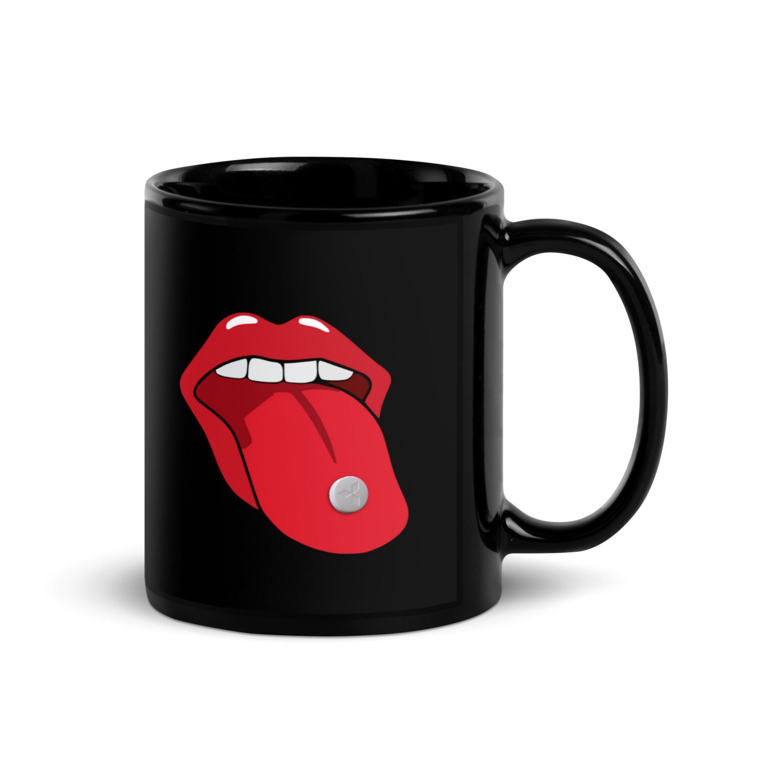 Pill Tongue Black Mug