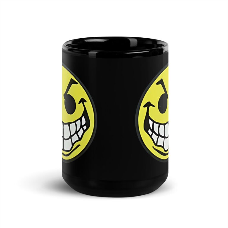 Mean Acid Face Black Mug - Image 6