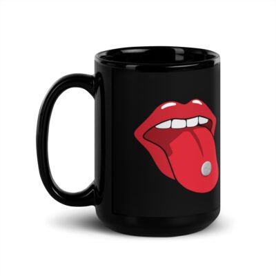 Pill Tongue Black Mug - Image 4