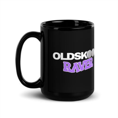 Oldskool Raver Black Mug - Image 4