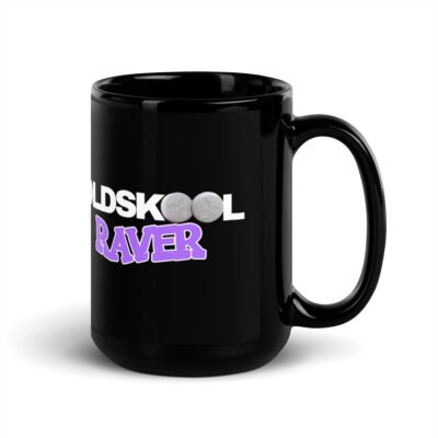 Oldskool Raver Black Mug - Image 5