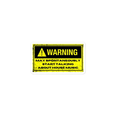 Warning: House Music Sticker - Image 2