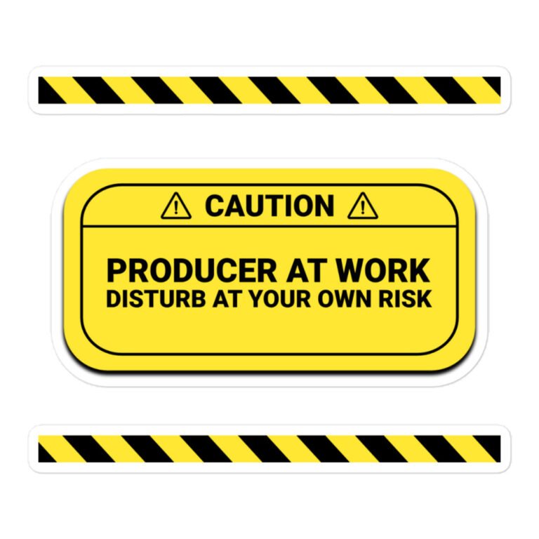 Caution: Producer At Work Sticker