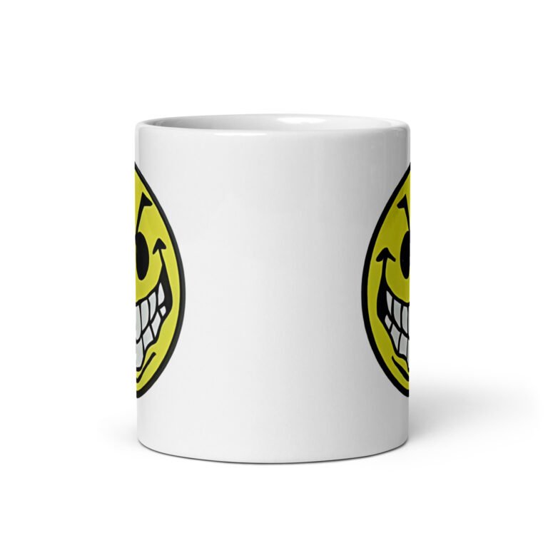 Mean Acid Face White Mug - Image 4