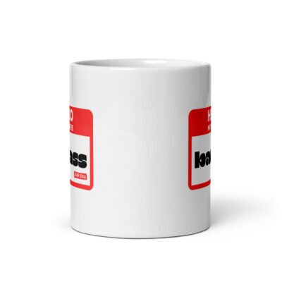 Hello, My Name Is Badass White Mug - Image 4