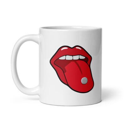 Pill Tongue White Mug - Image 3