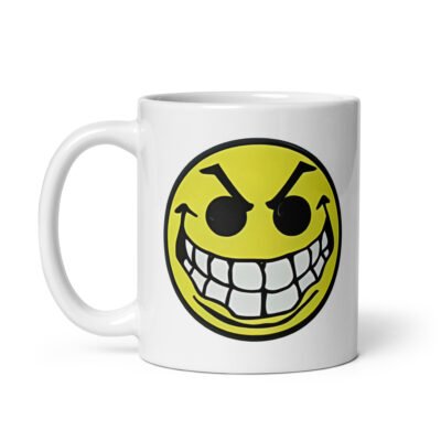 Mean Acid Face White Mug - Image 3