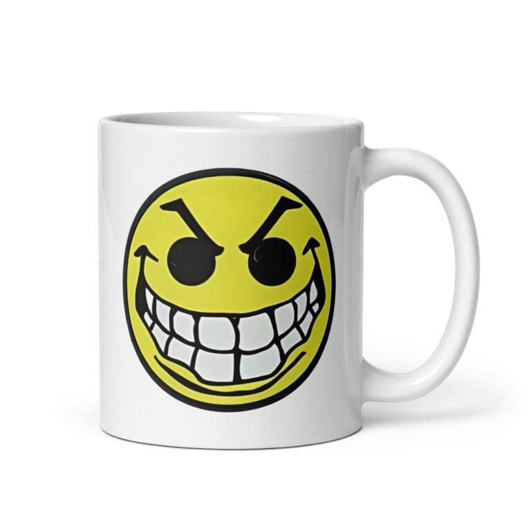 Mean Acid Face White Mug - Image 2