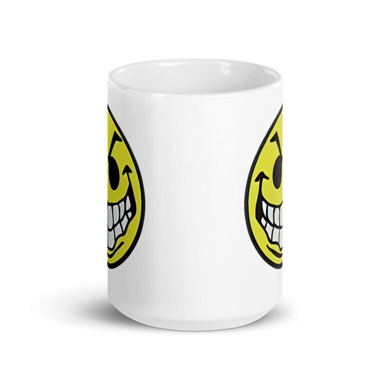 Mean Acid Face White Mug - Image 7