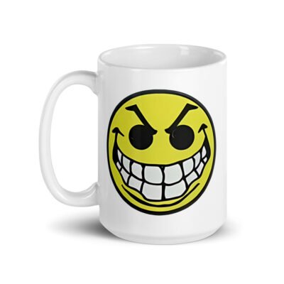 Mean Acid Face White Mug - Image 6