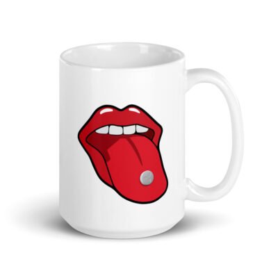 Pill Tongue White Mug - Image 5