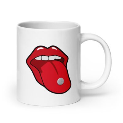 Pill Tongue White Mug