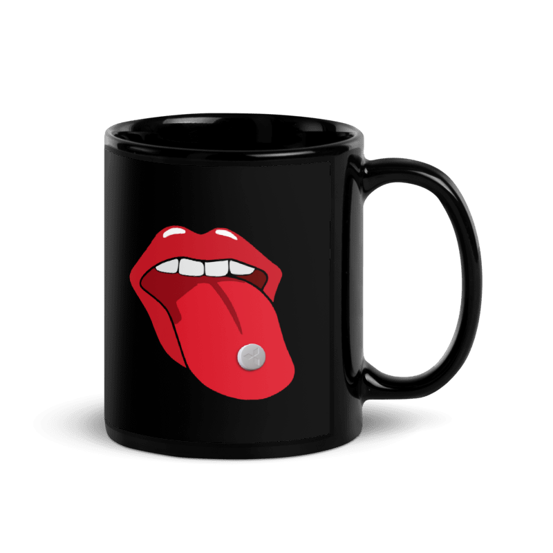 Pill Tongue Black Mug