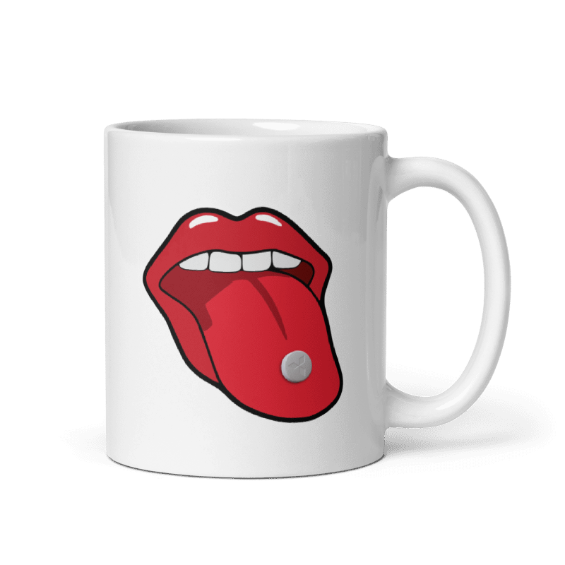 Pill Tongue White Mug