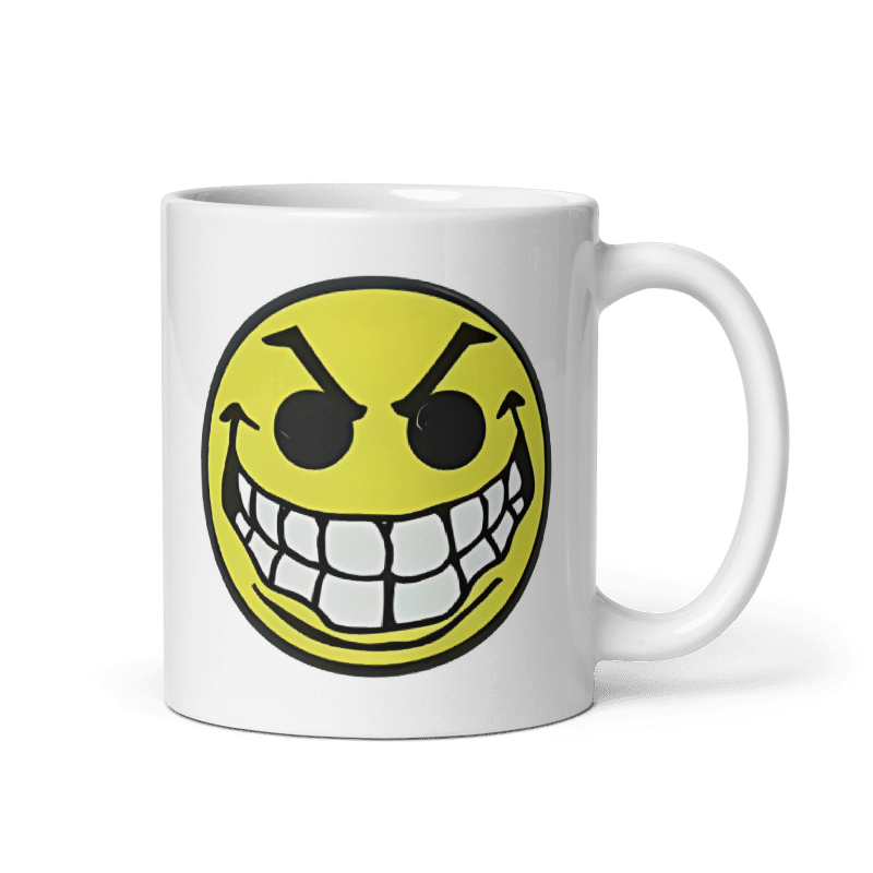 Mean Acid Face White Mug