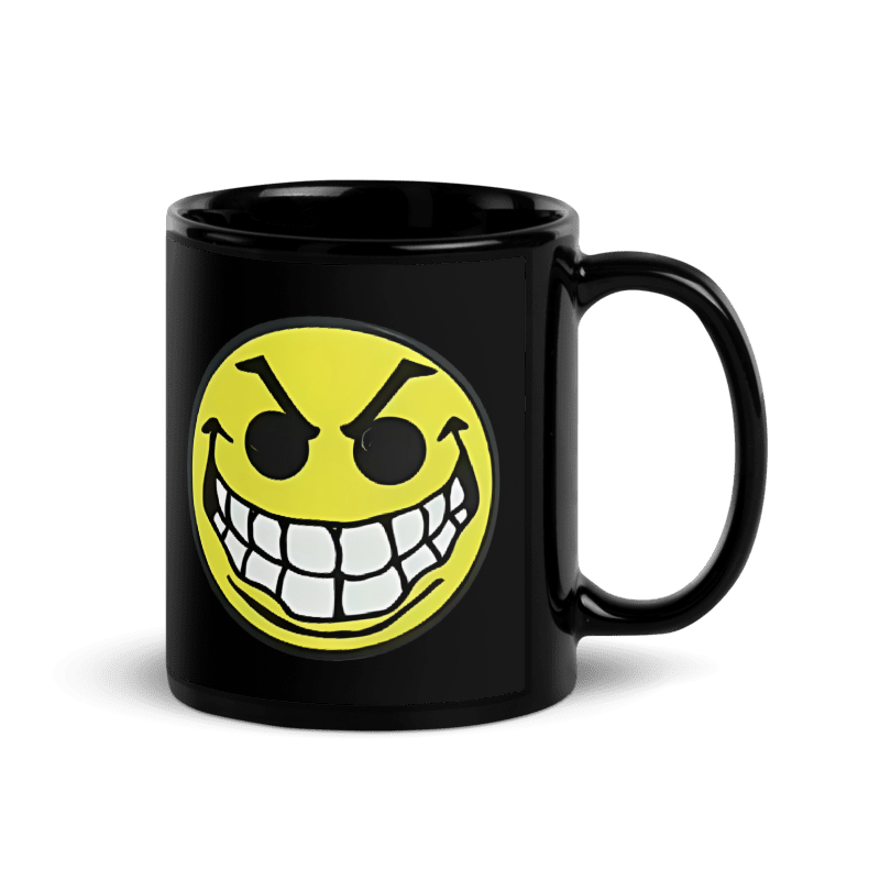 Mean Acid Face Black Mug