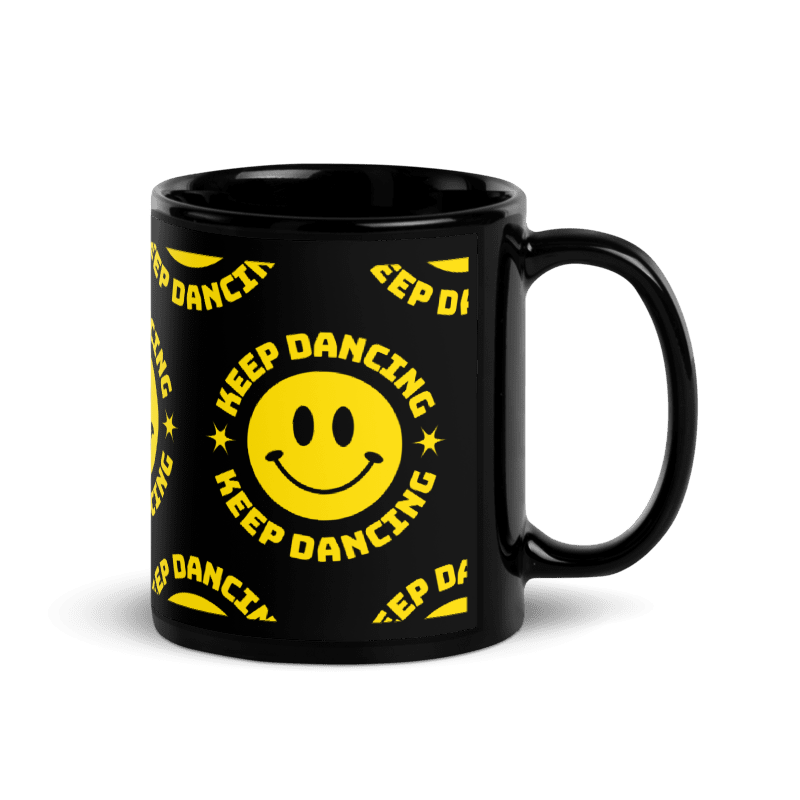 Keep Dancing Black Mug