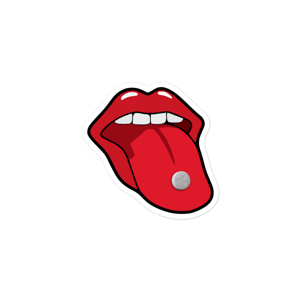 Pill Tongue Sticker