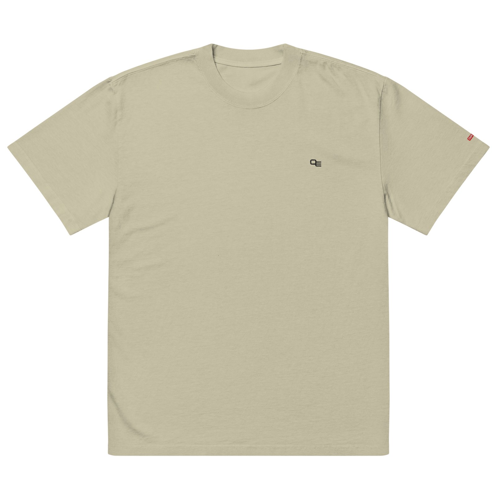 Oversized Minimal T-shirt (Faded Bone/Eucalyptus/Khaki) - Image 4