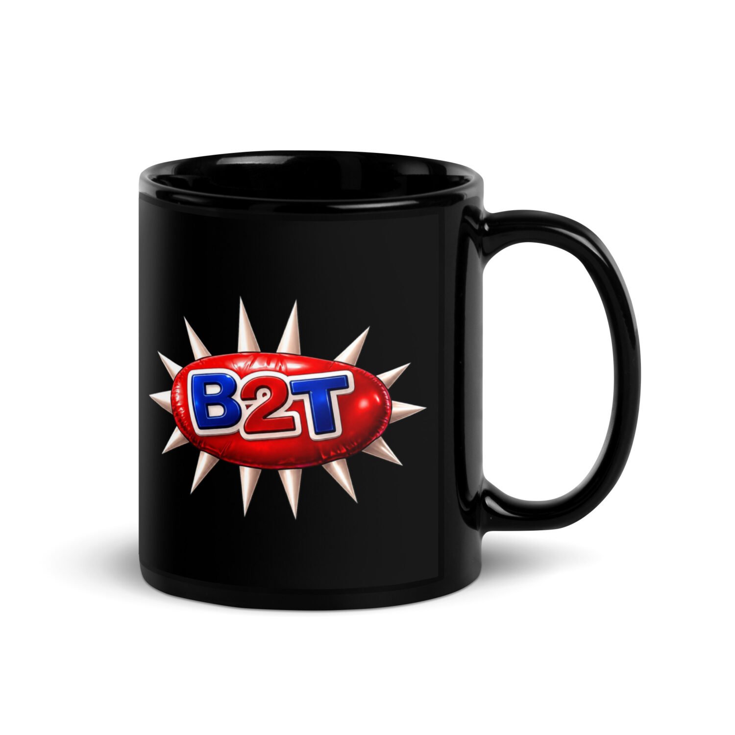 B2T Blowup Black Mug